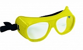 Korbbrillen aus gelbem Kunststoff